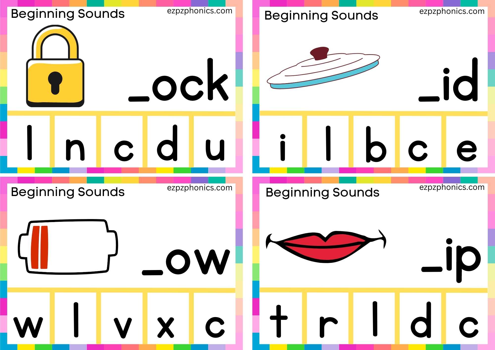 Letter L Finish The Word And Clip The Correct Letter Group 2